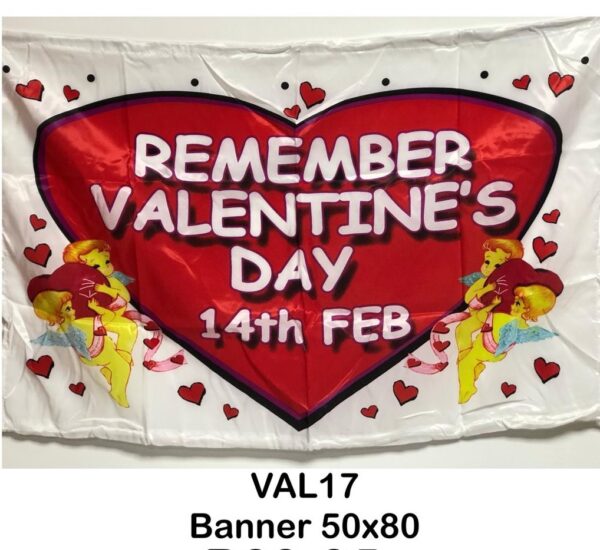 Happy Valentine'S Day Party Decoration Pull Flag/Banner
