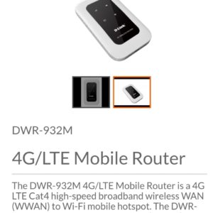 D-Link Mobile Router 4G LTE - DWR-932M