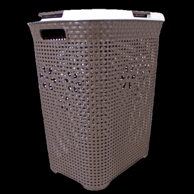 Brown 50L Laundry Basket