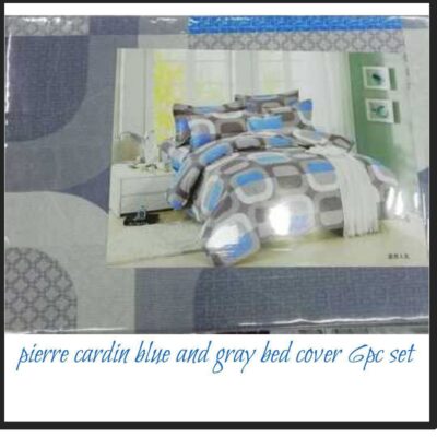 6pc Bedding cover set (blue and gray)