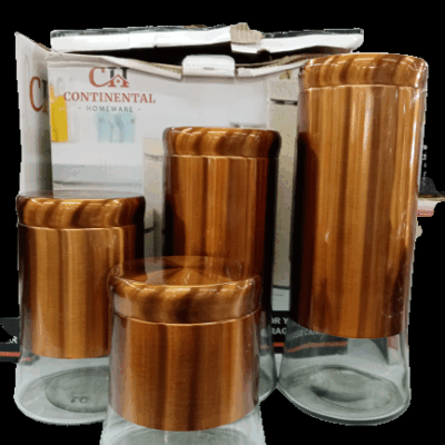 4-Piece Sugar, Ginger ,Coffee and Tea Canister Set Free delivery