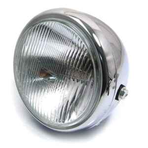 Motorcycle Chrome Metal Headlight 107mm